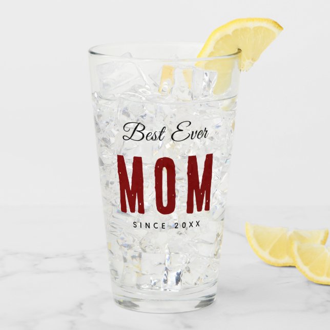 Best Mum Ever Since 20XX Modern Simple Preppy  Glass (Back Ice)
