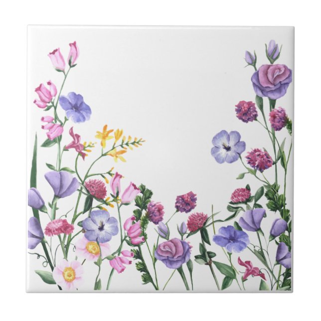 Best Mum Ever Spring Summer Garden Flowers   Tile (Front)