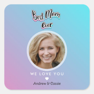 Best mum ever square sticker