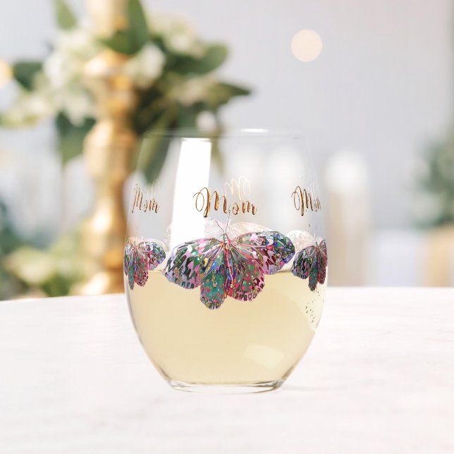 Best Mum Ever Stemless Wine Glass (Insitu (Wedding))