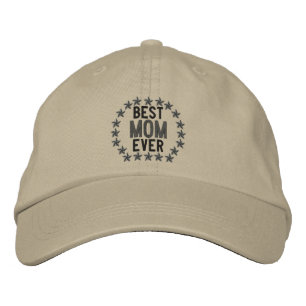 Best Mum Ever SuperMom Stars Embroidery Embroidered Hat