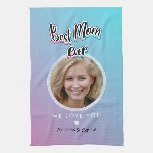 Best mum ever tea towel (Vertical)