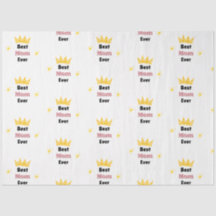 Best Mum ever text with crown white