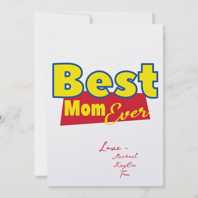 Best Mum Ever Toy Story Fan Club Card For Mum (Front)