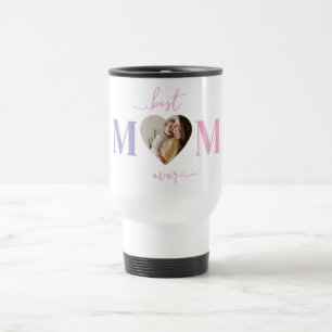Best Mum Ever Travel Mug – Custom Heart Photo