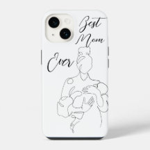 Best Mum Ever Trendy One Line Motherhood Classic