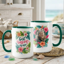 Best Mum Ever Tropical Floral Mother’s Day Photo