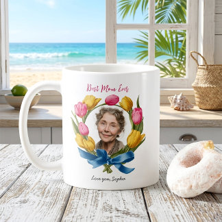 Best Mum Ever Tulips Photo Floral Mother’s Day Coffee Mug