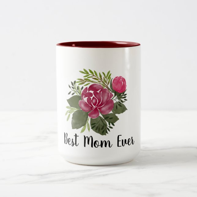 Best Mum Ever Two-Tone Coffee Mug (Center)