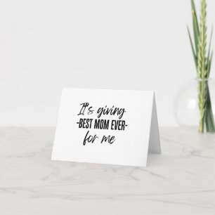 Best Mum Ever Vibes Mother's Day Greeting Card