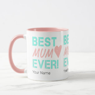 Best Mum Ever Vintage Mum Heart For Mother's Day Mug