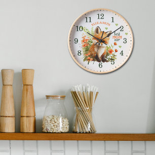  Best Mum Ever Watercolor Cute Fox Wood Wall  Clock