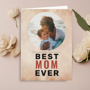 Best Mum Ever Watercolor Mother`s Day Photo Card