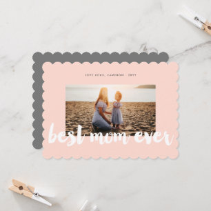 Best Mum Ever White Bold Brush Script Modern Photo