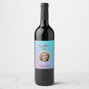 Best mum ever wine label