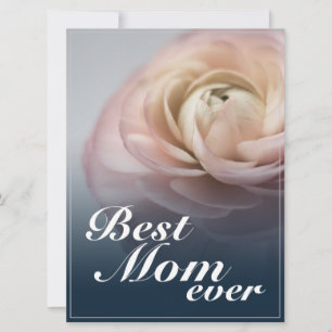 Best Mum Ever with Big Pink Rose