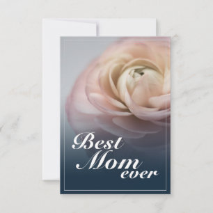 Best Mum Ever with Big Pink Rose