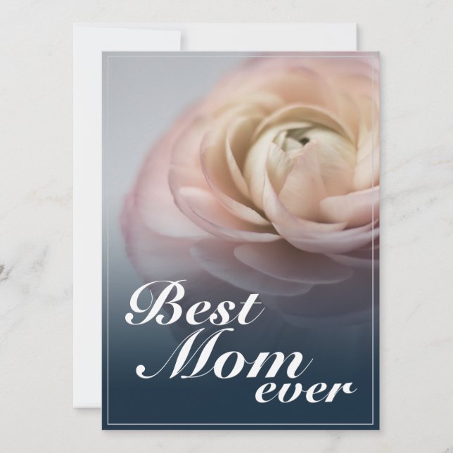 Best Mum Ever with Big Pink Rose (Front)