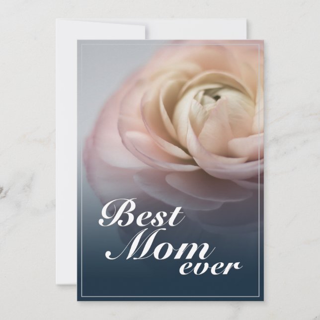 Best Mum Ever with Big Pink Rose (Front)