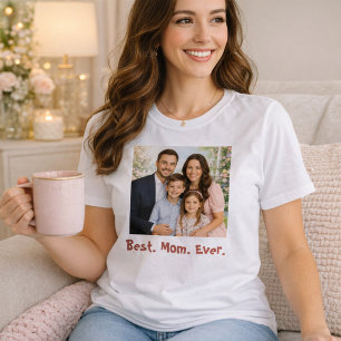 Best Mum Ever with Family Portrait T-Shirt