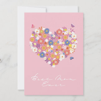 Best Mum Ever with Flowers Invitation