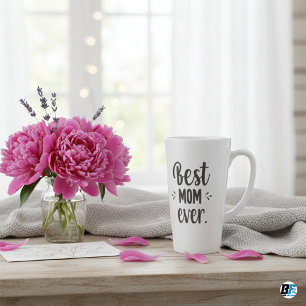 "Best Mum Ever" with mum photo, Mother's Day Gift Latte Mug