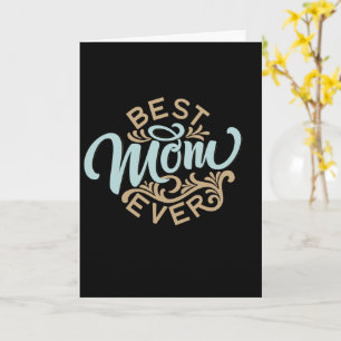 Best Mum Ever Word Art Mother's Day Card