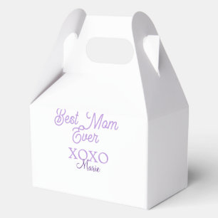 best mum ever xoxo name purple stylish mothers day favour box