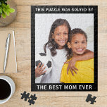 Best Mum Family Photo Jigsaw Puzzle<br><div class="desc">Give the best mother ever a fun gift with this family photo jigsaw puzzle. You can easily add your photo and personalise the text "This puzzle was solved by the best mum ever" to a line of similar length.</div>