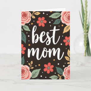 Best Mum Faux Gold Sparkle Card