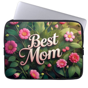 Best Mum Floral Flowers For Mother's Day Laptop Sleeve