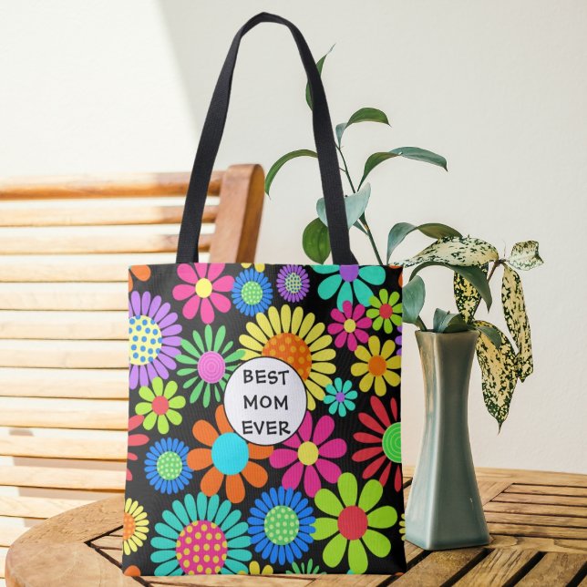 Best Mum Floral  Tote Bag (Creator Uploaded)