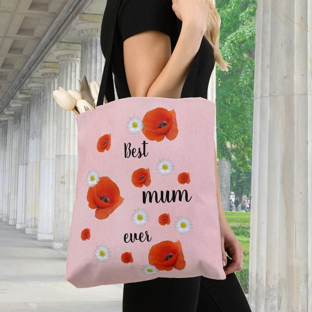 Best mum - floral  tote bag (Creator Uploaded)