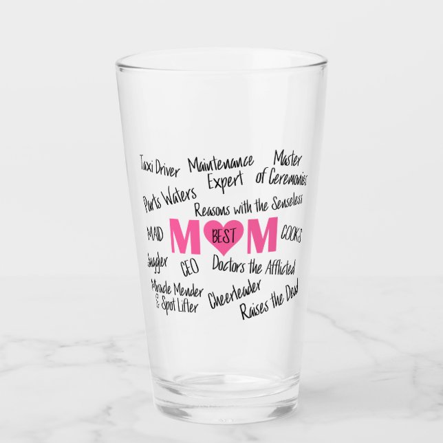 “Best Mum” Glass (Front)