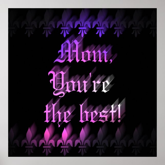 Best mum Gothic style Mothers Day Poster (Front)