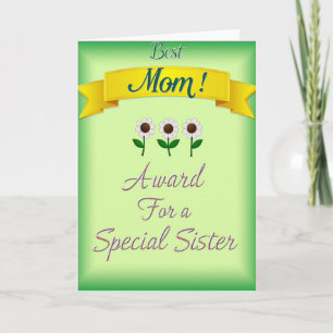 Best Mum Green Gradient Art Card