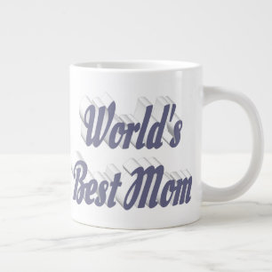 Best Mum grey half text Large Coffee Mug