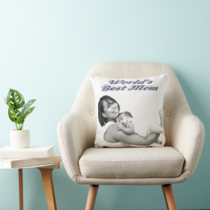 Best Mum grey photo Cushion