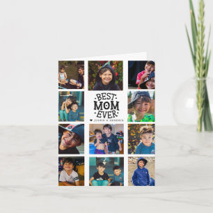 Best Mum Hand Lettered Mother's Day Photo Collage Card