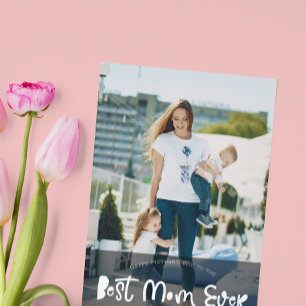 Best Mum   Hand Lettering Mother's Day Photo Card