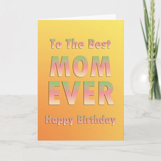 Best Mum Happy Birthday Card (Front)