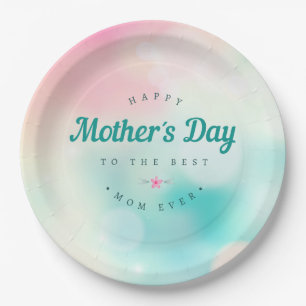 Best Mum Happy Mother's Day   Paper Plate