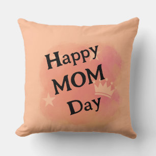 best mum happy mum day simple modern peach  cushion