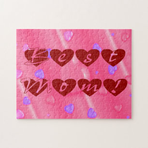 Best Mum in Hearts Jigsaw Puzzle