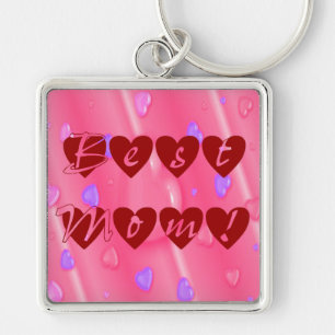 Best Mum in Hearts Key Ring