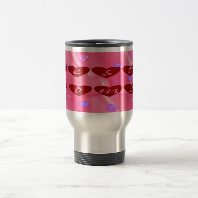 Best Mum in Hearts Travel Mug (Center)