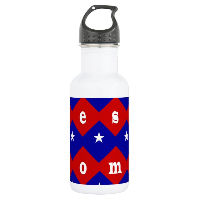 Best Mum in Patriotic Diamond Shape 532 Ml Water Bottle (Front)