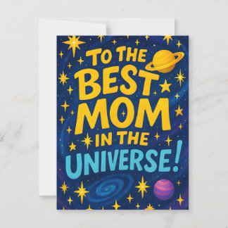 Best Mum in the Universe - Cosmic Mother's Day Postcard