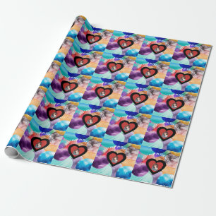 Best Mum In The World Colourful Clouds Trendy Chi Wrapping Paper