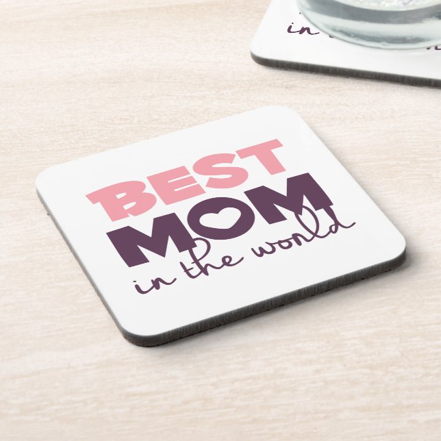 Best Mum in the World Mother's Day | Coaster (Left Side)